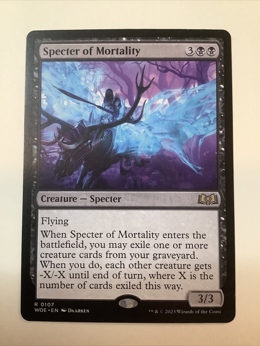 Specter of Mortality WOE 107 MTG graveyard board wipe creature card by DM Vault Co
