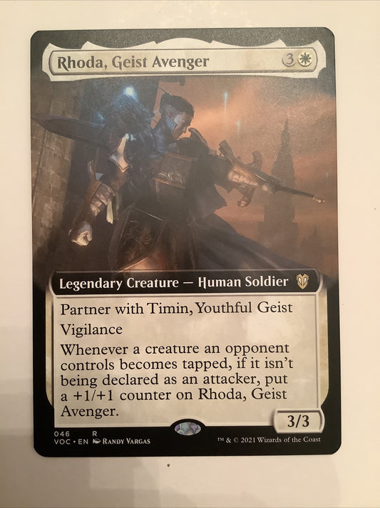 MTG VOW: Rhoda, Geist Avenger (Legendary Creature) Extended Art Rare 046