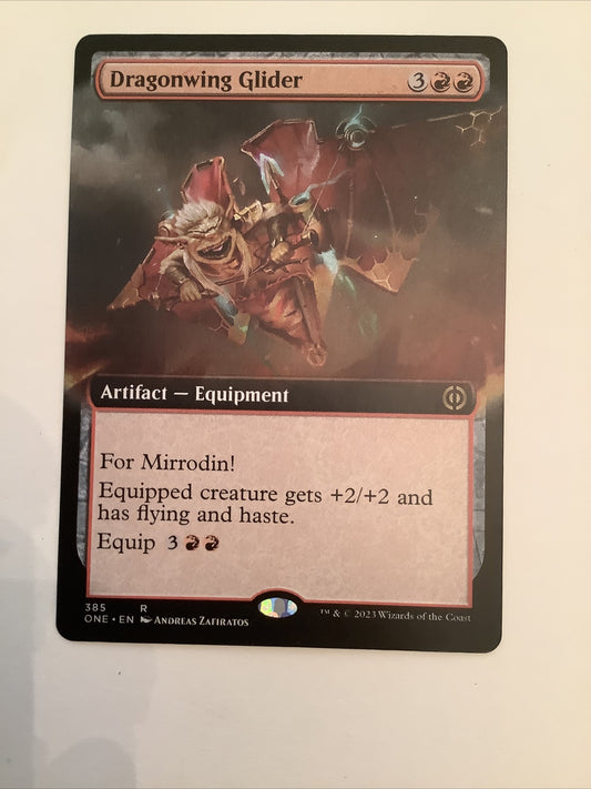 Dragonwing Glider extended art artifact equipment Magic the Gathering card