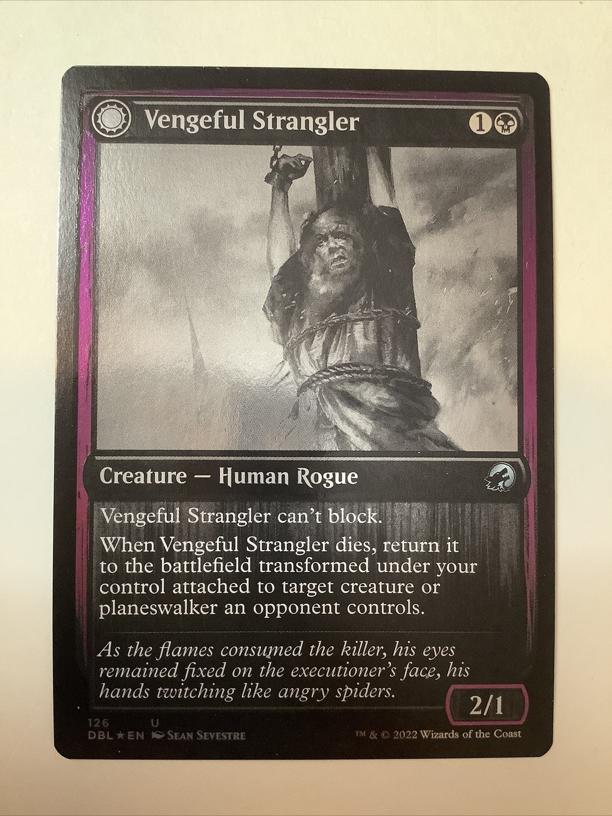 Vengeful Strangler // Strangling Grasp double-faced regular finish MTG card from Innistrad: Double Feature by DM Vault Co