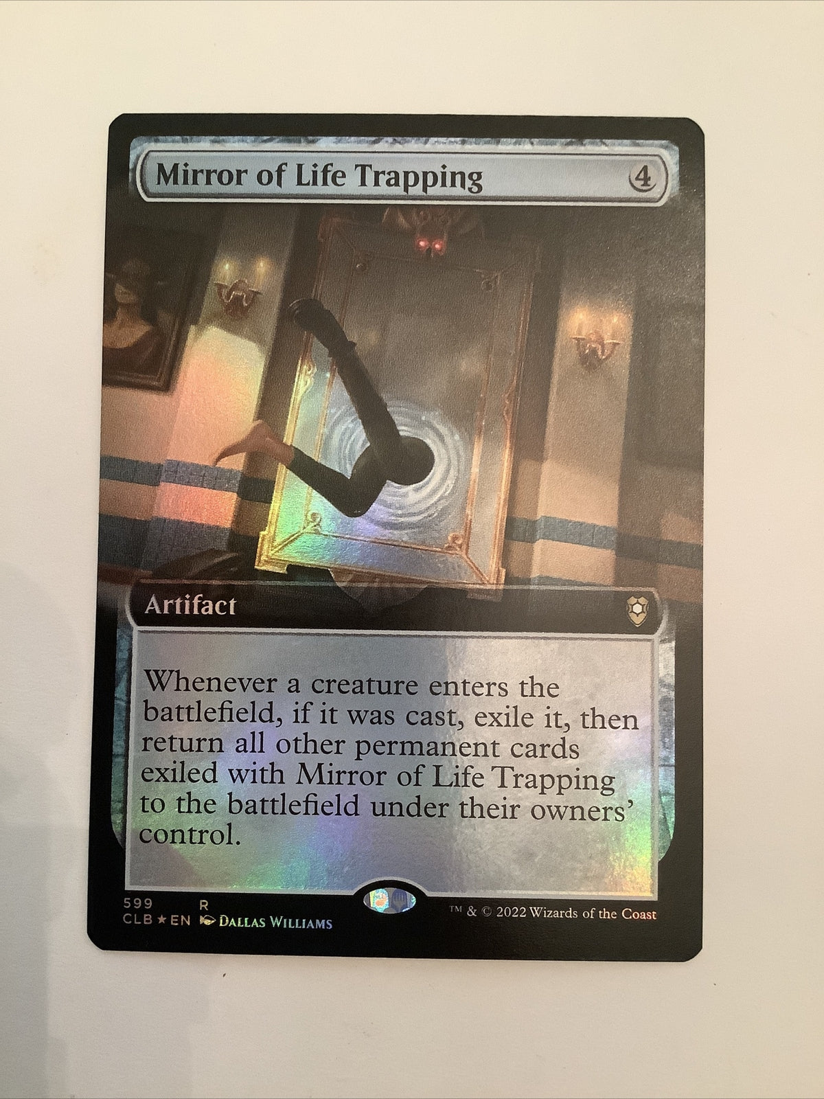 Mirror of Life Trapping CLB 599 Extended Art Foil from Commander Legends: Battle for Baldur's Gate.