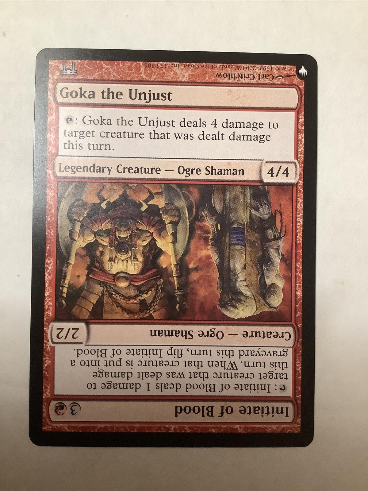 MTG The List: Initiate of Blood   Goka the Unjust Uncommon Flip Creature