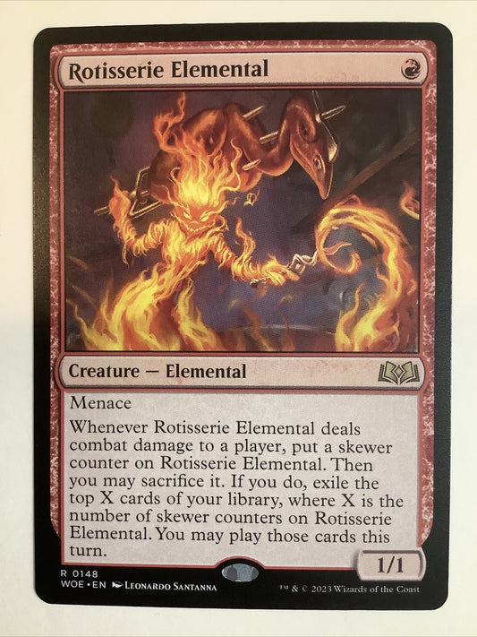 Rotisserie Elemental WOE 148 regular MTG card front