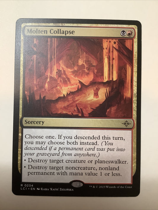 Molten Collapse LCI 234 regular finish MTG card from The Lost Caverns of Ixalan