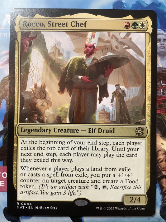 Rocco, Street Chef legendary Elf Druid MTG March of the Machine
