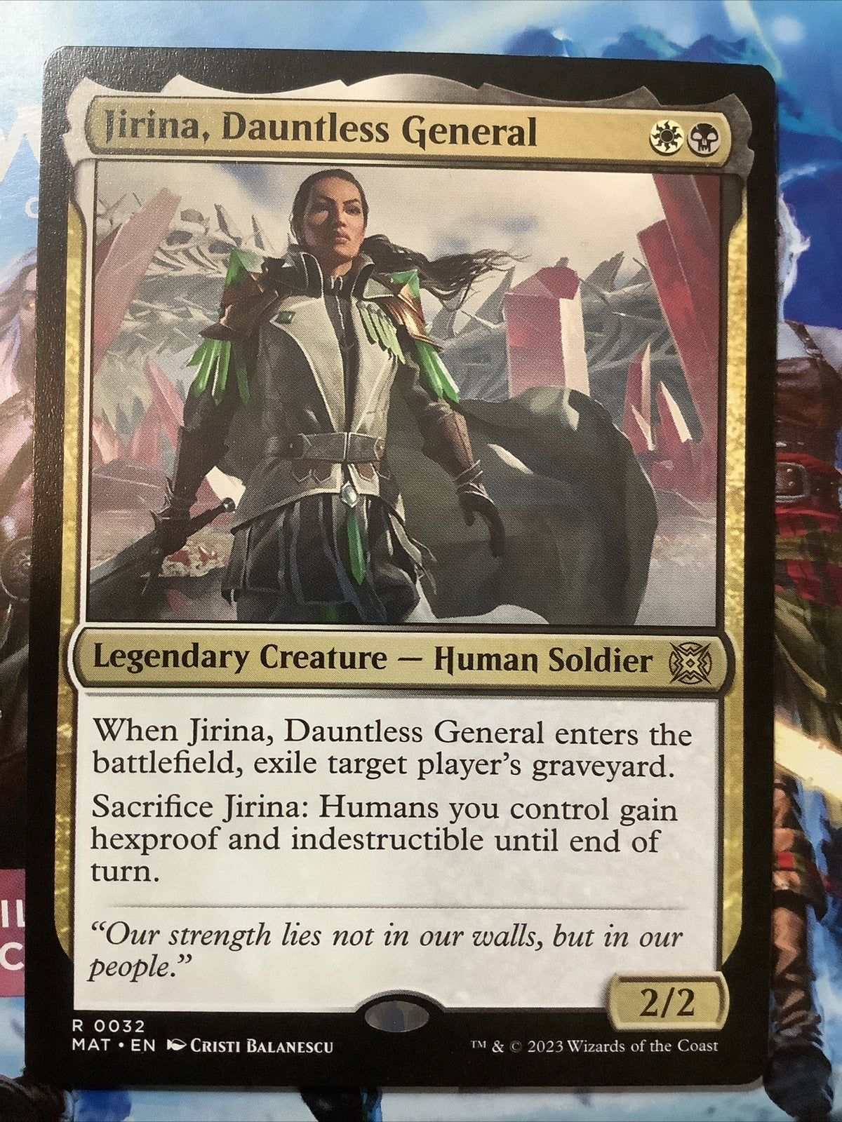 Jirina Dauntless General MTG March of the Machine Aftermath Legendary Human Soldier card 0032
