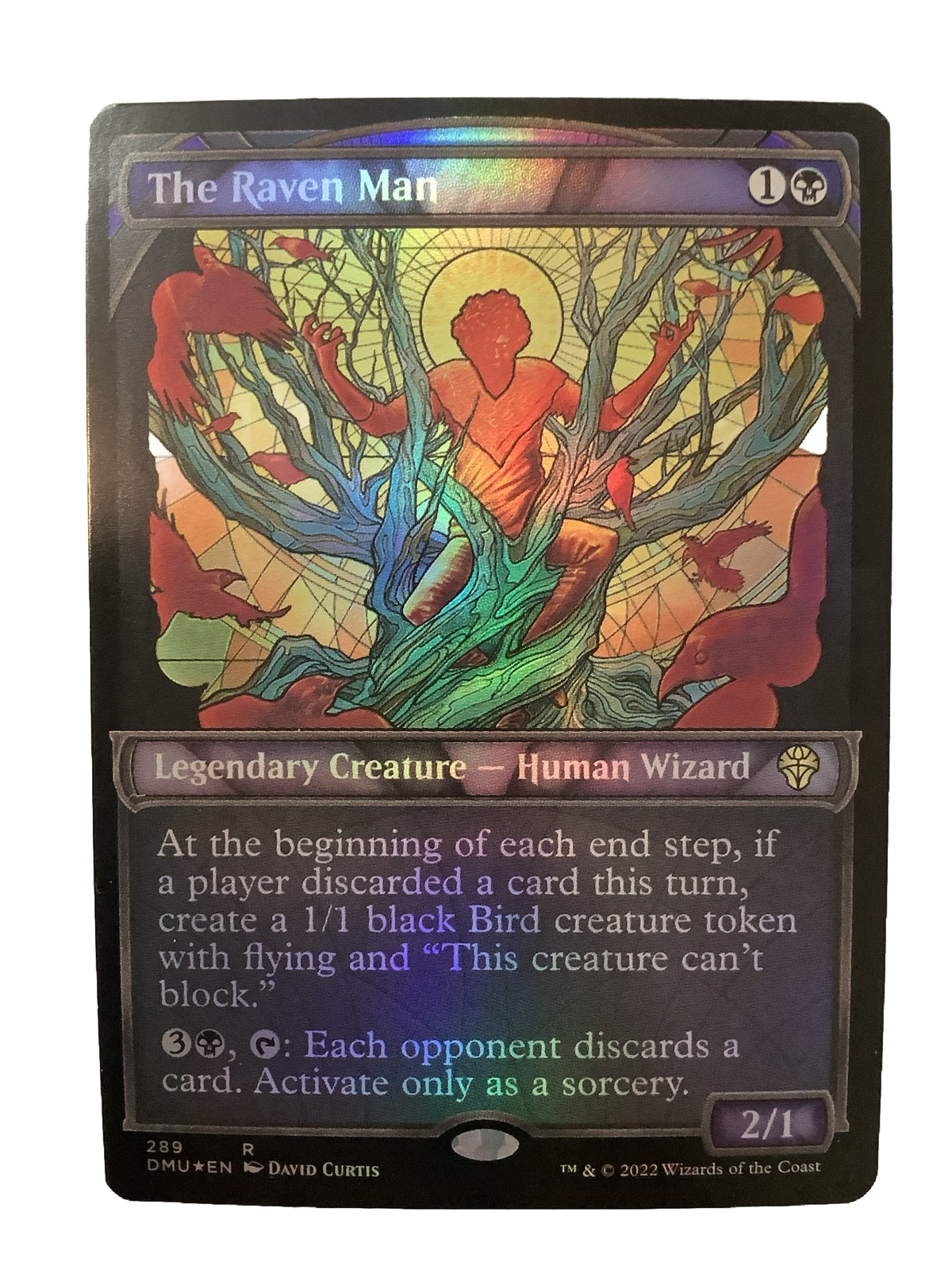 The Raven Man Showcase Foil MTG card from Dominaria United DMU 289 by DM Vault Co