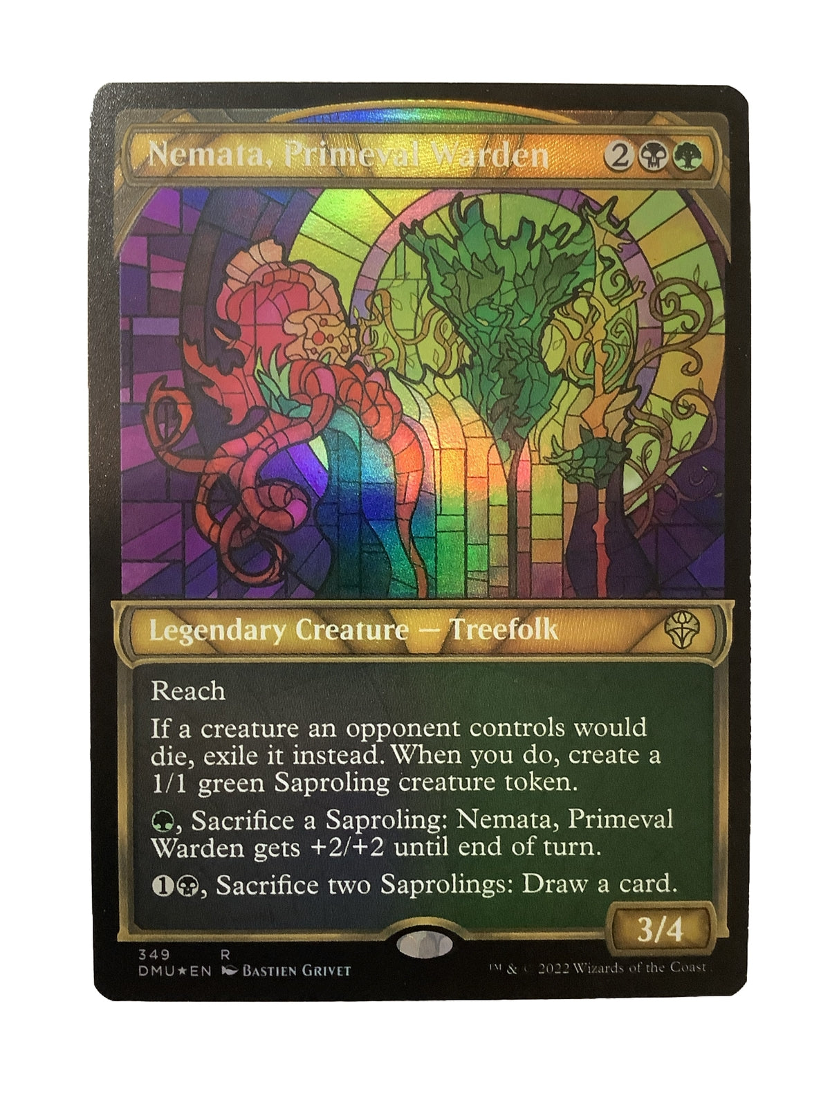 Nemata Primeval Warden DMU 349 foil MTG card