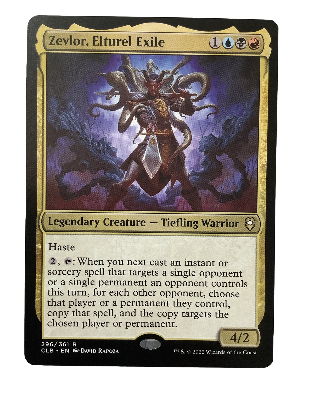 Zevlor Elturel Exile CLB 296 regular finish MTG card front