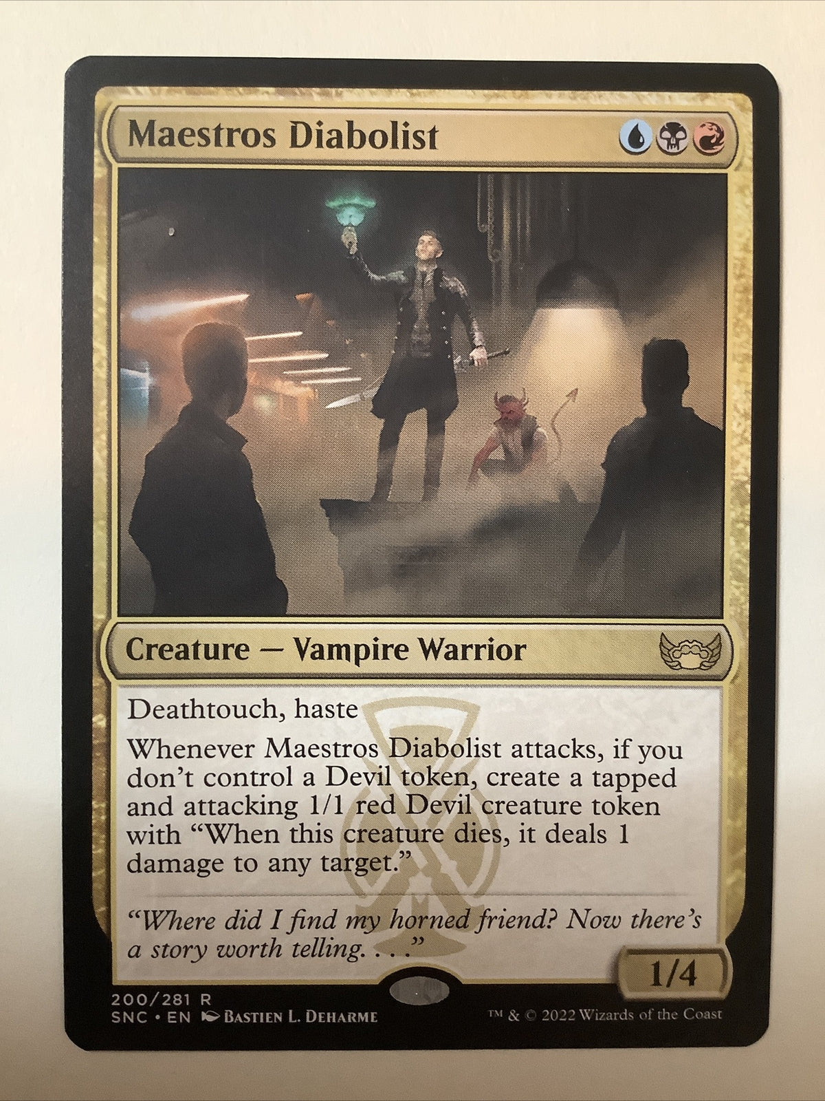 Maestros Diabolist Streets of New Capenna rare Magic the Gathering card 200/281
