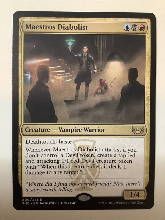 Maestros Diabolist Streets of New Capenna rare Magic the Gathering card 200/281

