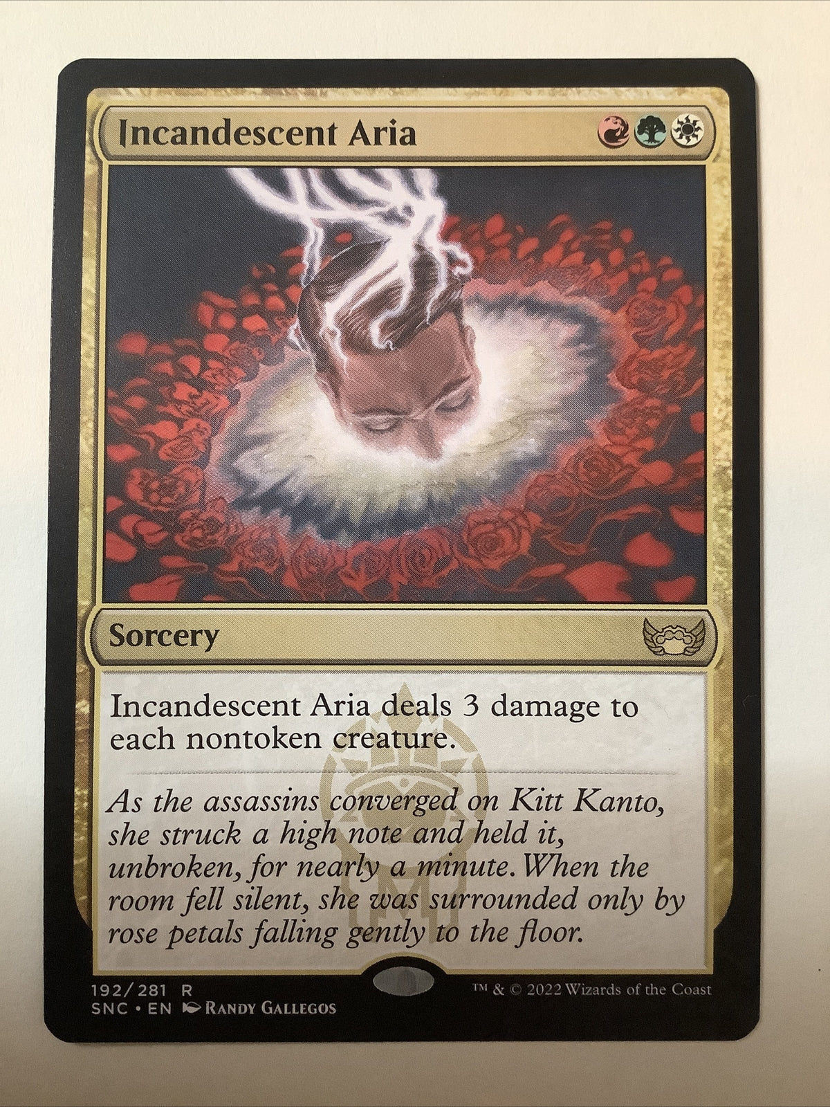 Incandescent Aria sorcery card from Streets of New Capenna 192/281