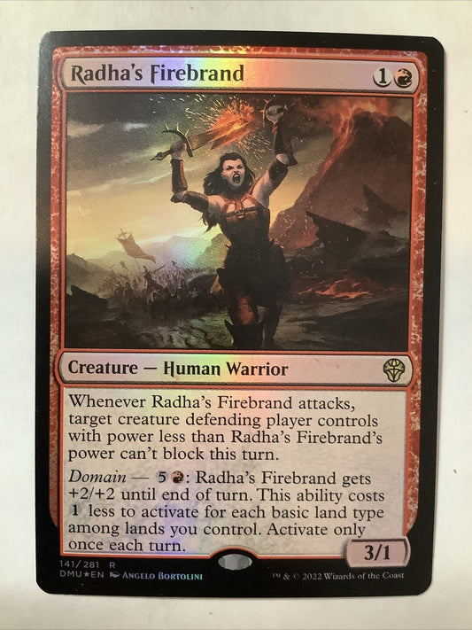 Radha's Firebrand Foil MTG card from Dominaria United DMU 141 by DM Vault Co
