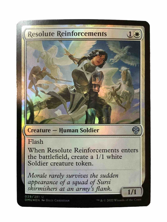 Magic: The Gathering Resolute Reinforcements Foil – MTG DMU Uncommon