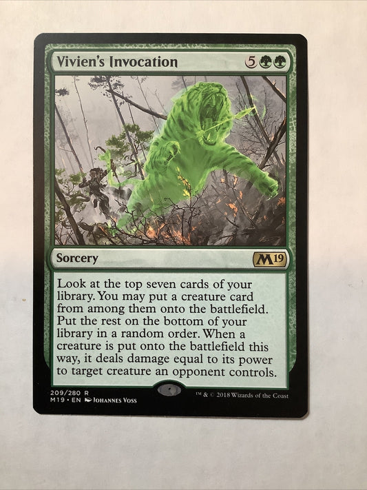Vivien's Invocation M19 209 Magic the Gathering sorcery card from Core Set 2019.
