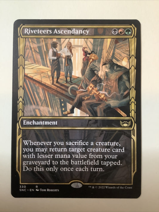 Riveteers Ascendancy showcase enchantment card from Streets of New Capenna 330