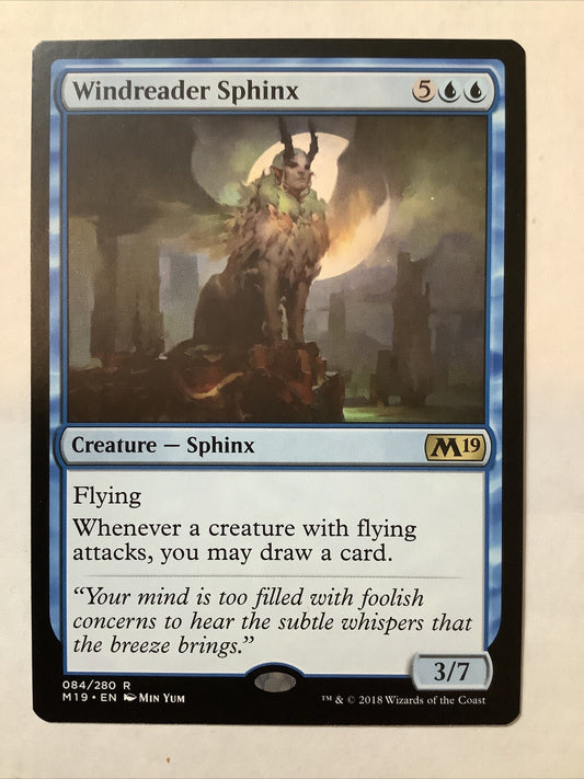 MTG M19: Windreader Sphinx (Creature Sphinx) Regular Rare 084/280