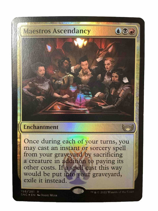 Maestros Ascendancy foil enchantment card from Streets of New Capenna 198/281
