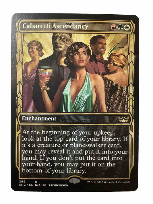 Cabaretti Ascendancy showcase enchantment card from Streets of New Capenna 299