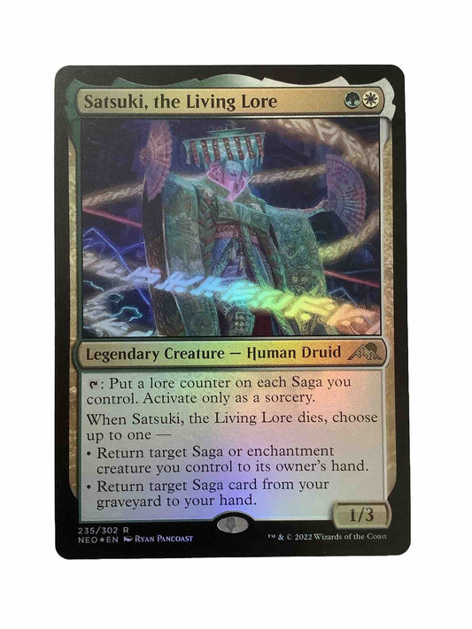 Satsuki, the Living Lore foil legendary creature MTG Neon Dynasty
