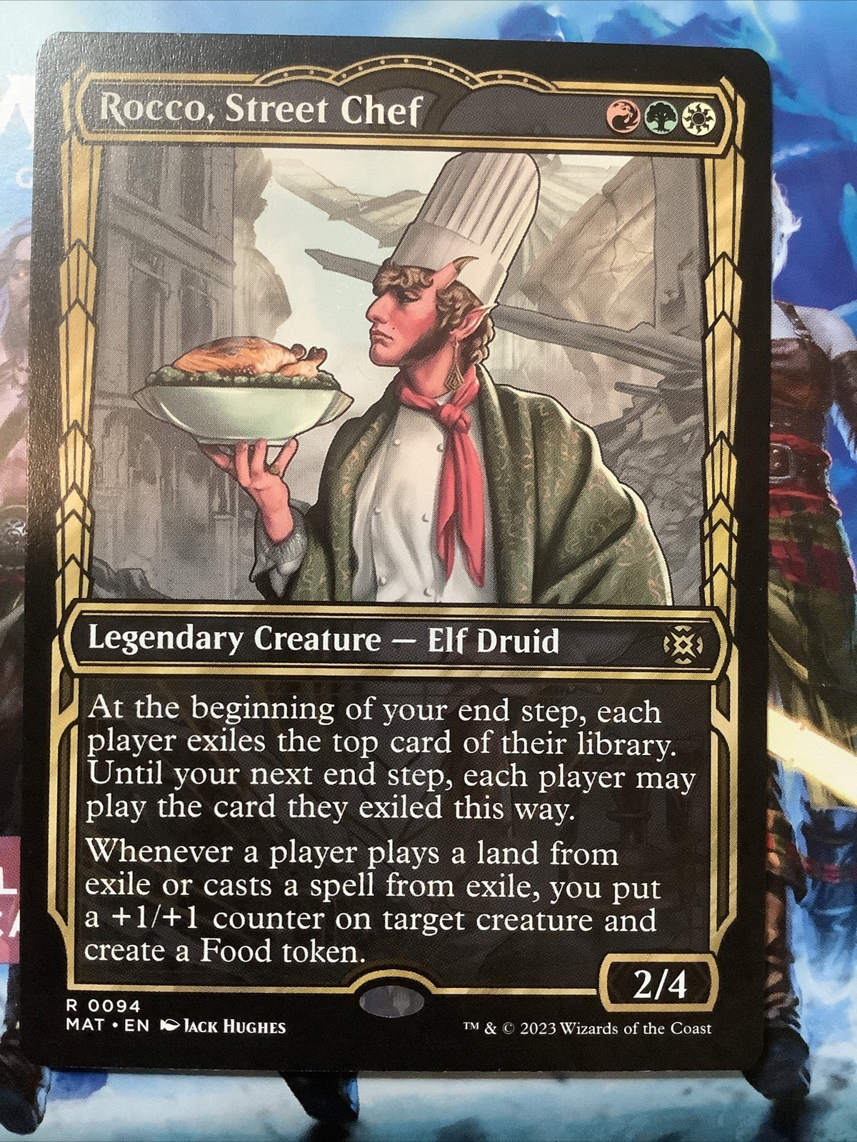 Rocco, Street Chef showcase legendary Elf Druid MTG March of the Machine
