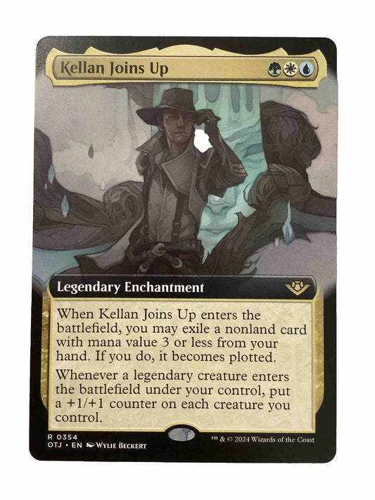 Kellen Joins Up extended art legendary enchantment card from Outlaws of Thunder Junction 0354