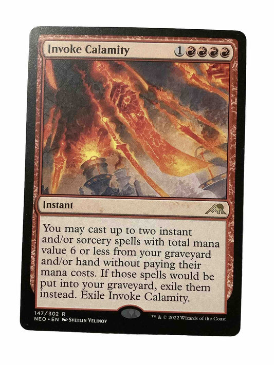 Invoke Calamity regular finish MTG Kamigawa Neon Dynasty red instant card from DM Vault Co