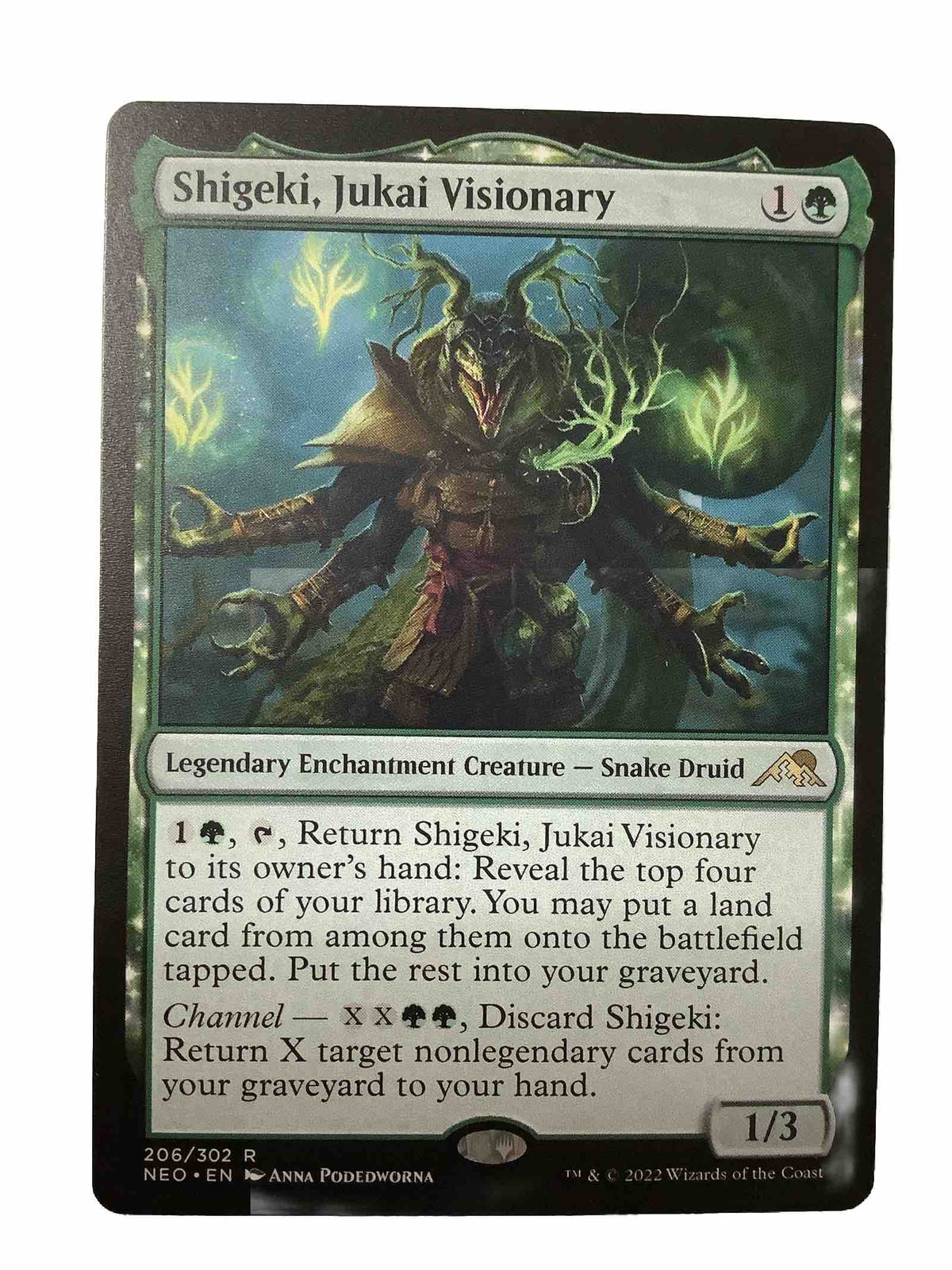 MTG NEO: Shigeki, Jukai Visionary (Legendary Creature) 206/302 Regular Rare