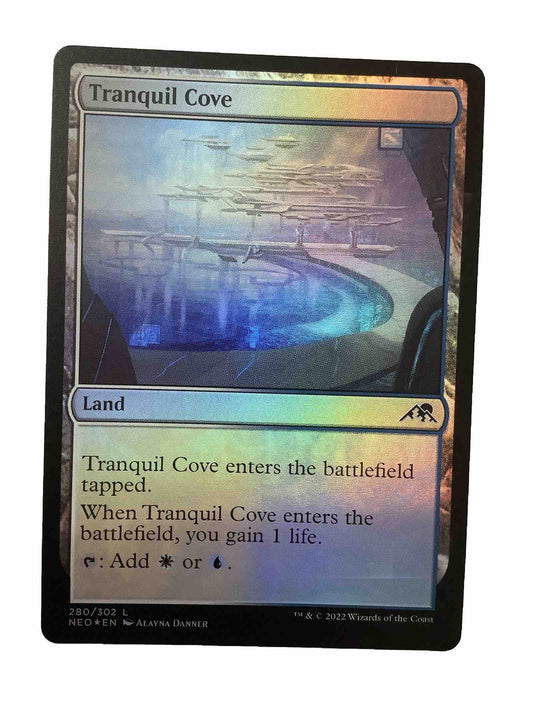 Tranquil Cove NEO 280 Foil Magic the Gathering white blue dual land card.