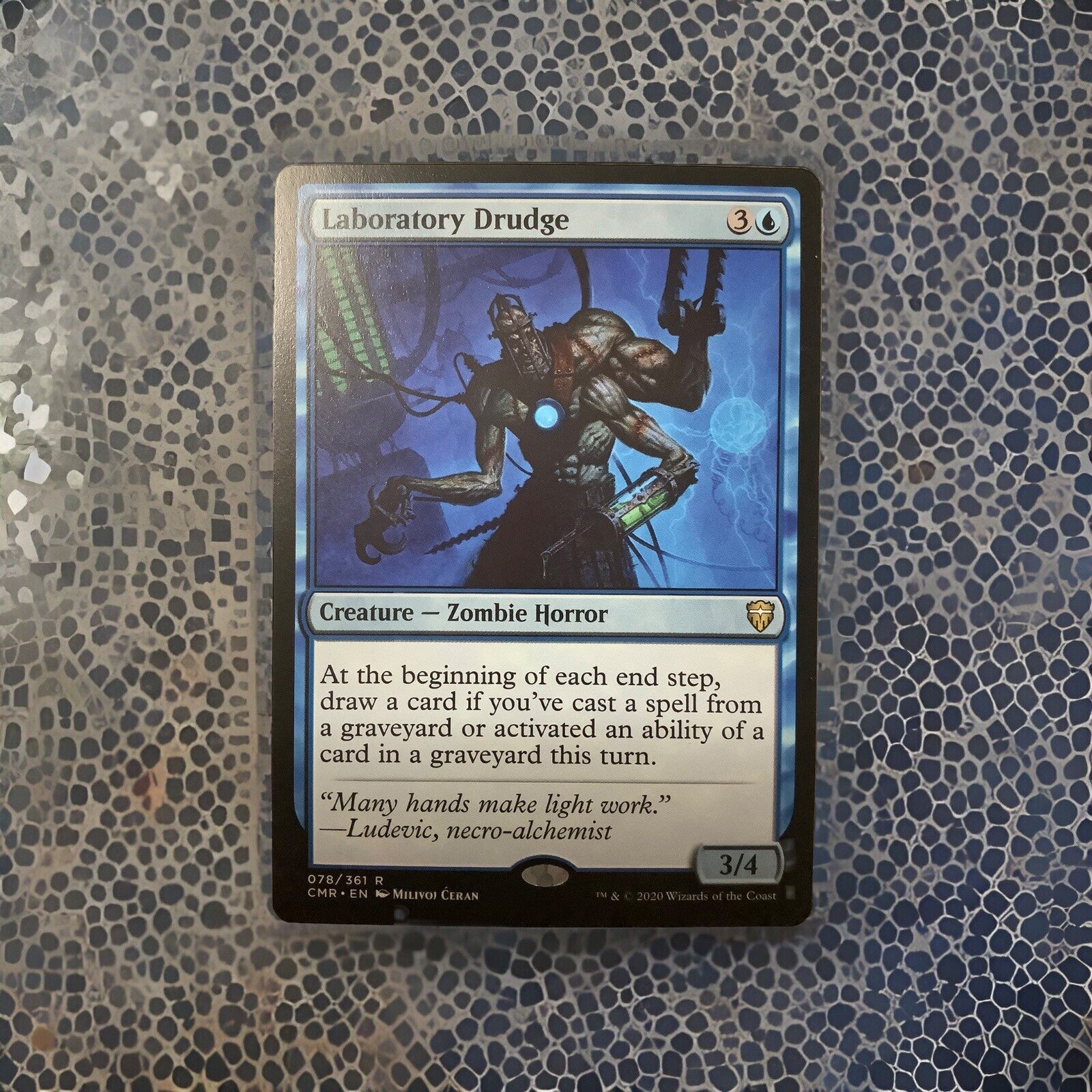 Laboratory Drudge Commander Legends blue rare Zombie Horror Magic the Gathering card