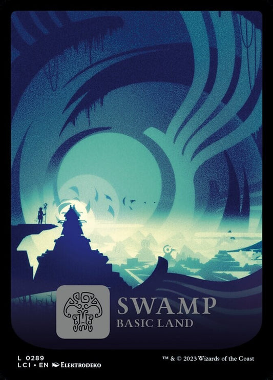 Swamp extended art Lost Caverns of Ixalan MTG basic land 289