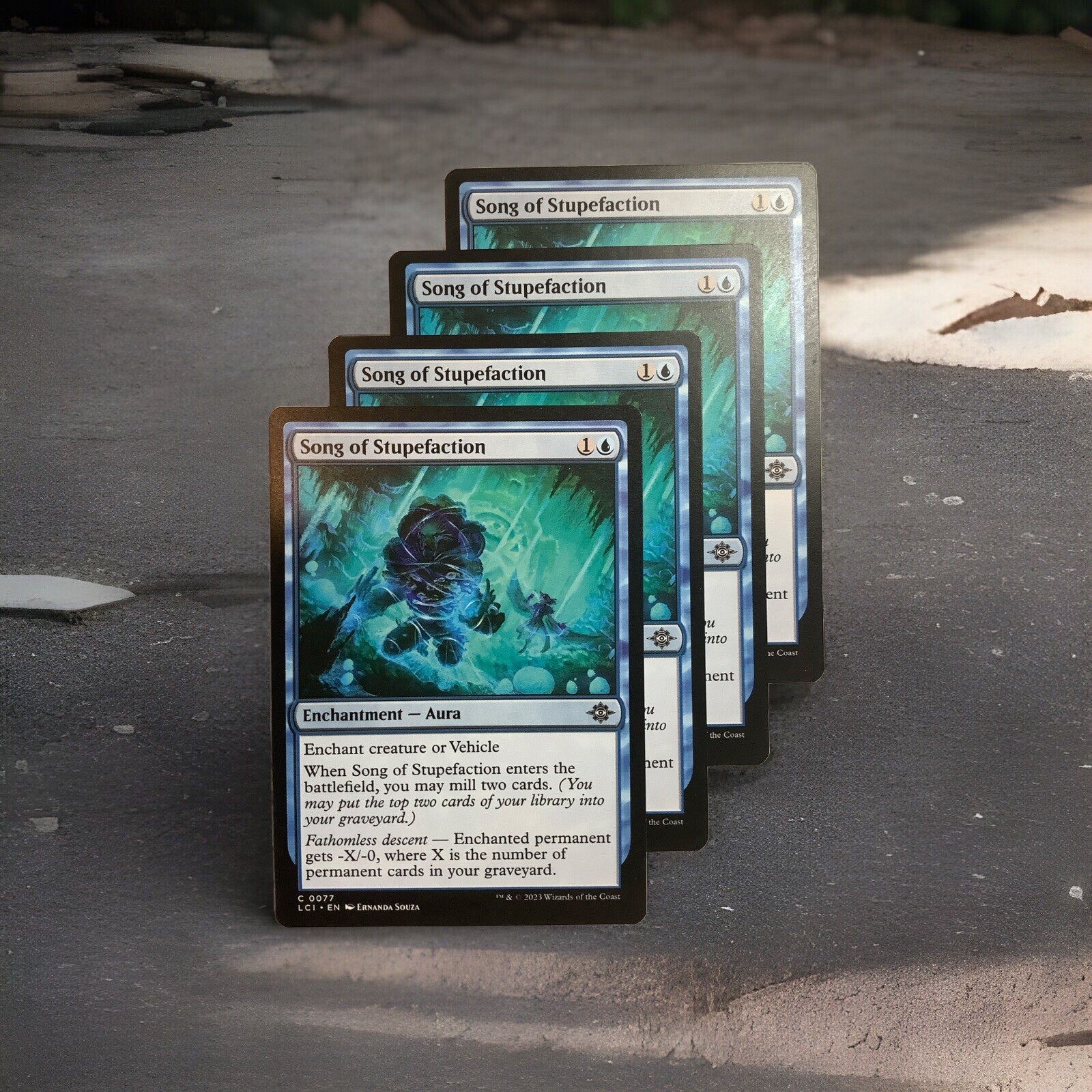 Song of Stupefaction x4 Regular Finish Playset from The Lost Caverns of Ixalan (LCI) #077.