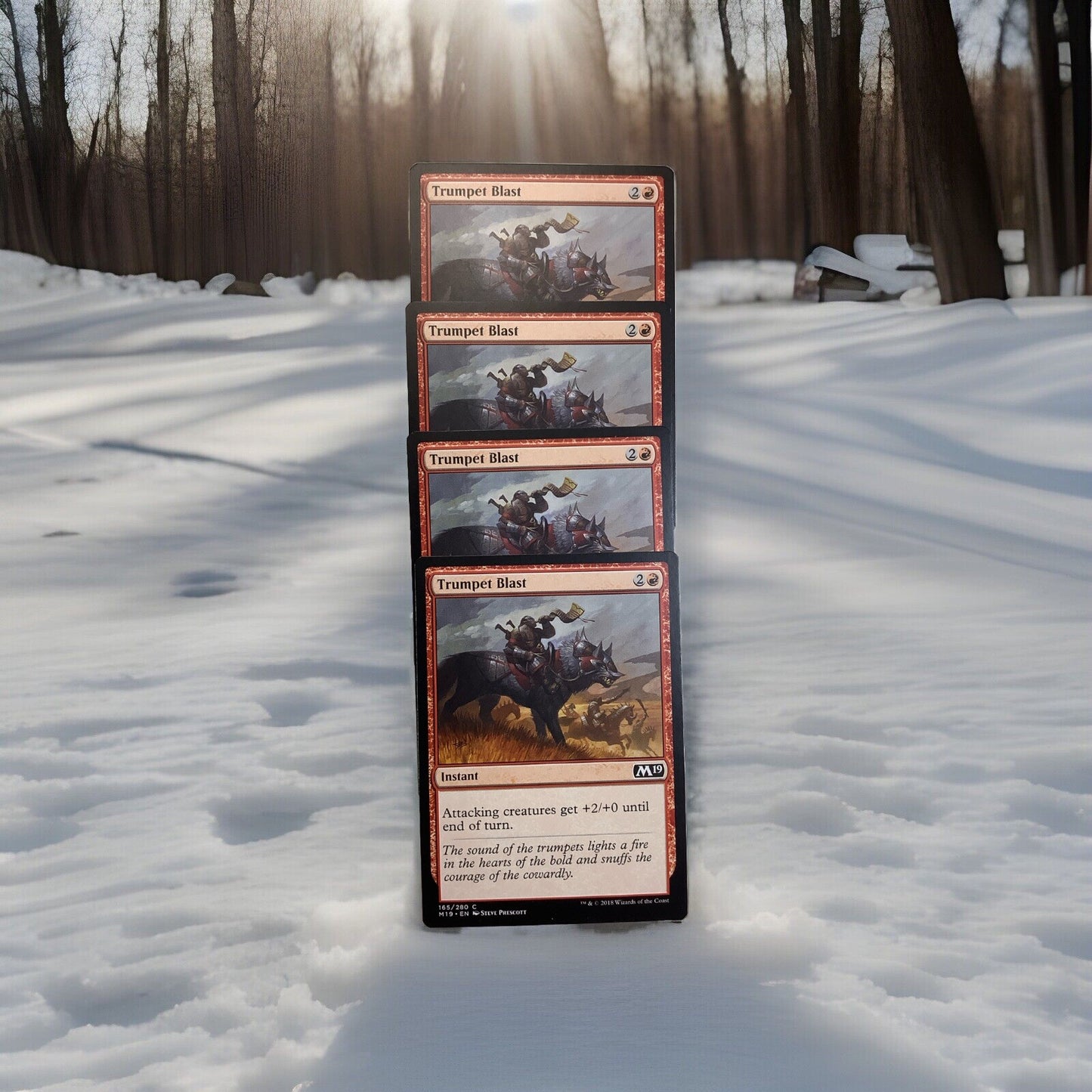 Trumpet Blast x4 M19 165 MTG playset from Core Set 2019 | DM Vault Co