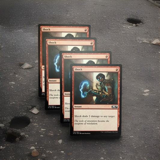 Shock M19 156/280 MTG Playset x4 Regular Instant 2 Damage Burn Spell