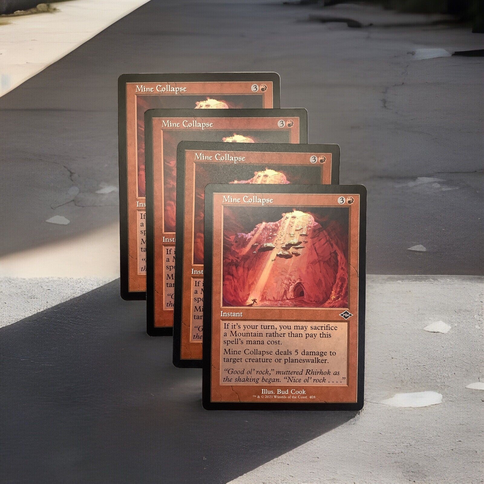 Mine Collapse retro frame instant Magic the Gathering Modern Horizons 2 playset of four