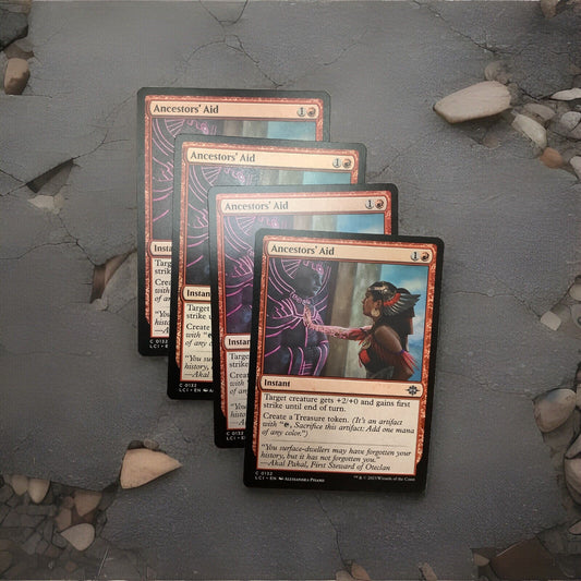 Magic: The Gathering card Ancestors’ Aid from The Lost Caverns of Ixalan, LCI 0132.
