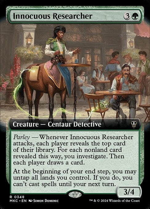 Innocuous Researcher MKC 348 Showcase from Murders at Karlov Manor Commander.