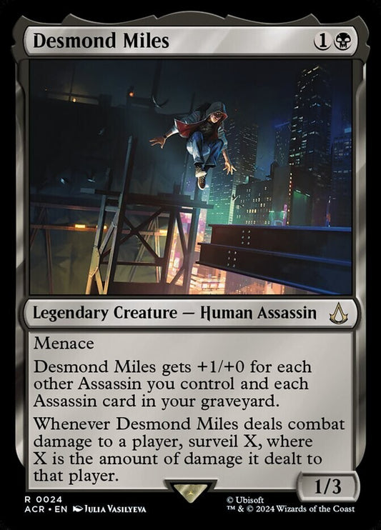 Desmond Miles regular finish MTG Assassin's Creed card from ACR 0024 by DM Vault Co