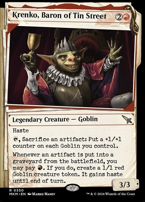MTG MKM: Krenko, Baron of Tin Street (Legendary Creature) Showcase Rare Foil 350