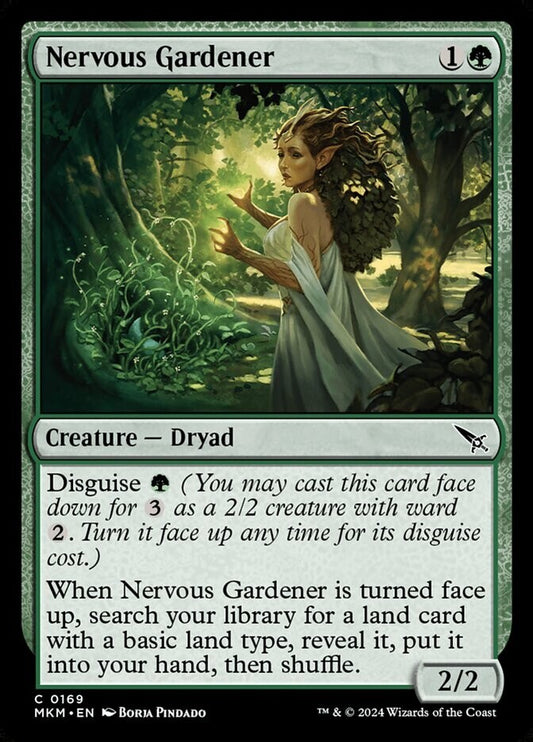 MTG MKM: Nervous Gardener (Creature Dryad) Regular Common Foil 0169