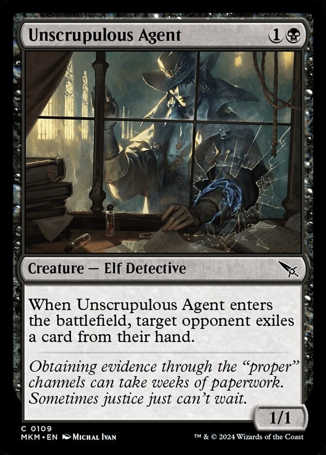 Unscrupulous Agent MKM #109 Foil MTG card DM Vault Co