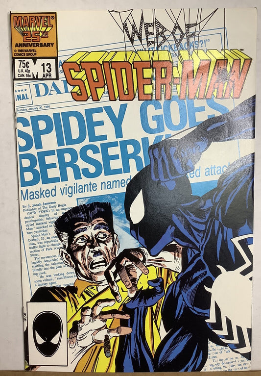 Web of Spider-Man #13 (1986) — Marvel Direct Edition, “Spidey Goes Berserk!” Cover
