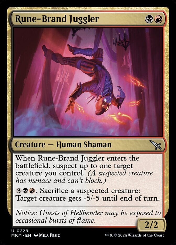 Rune-Brand Juggler Murders at Karlov Manor foil MTG card 0229
