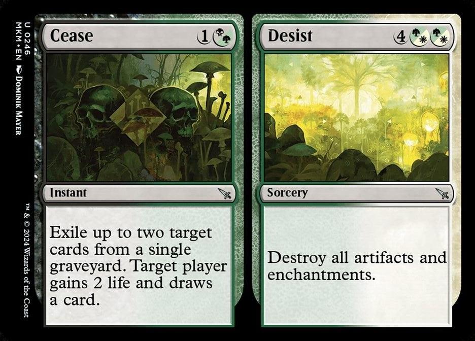 Cease // Desist MKM 246 foil Magic the Gathering split card instant and sorcery.
