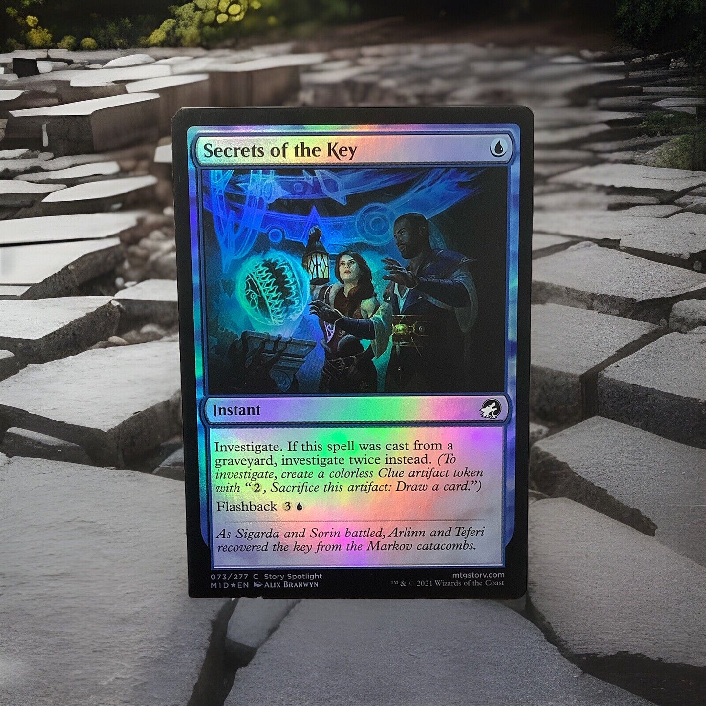 Secrets of the Key foil MTG card from Innistrad Midnight Hunt 073/277