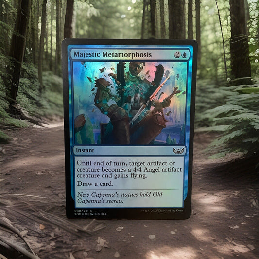 Majestic Metamorphosis foil instant card from Streets of New Capenna Magic the Gathering