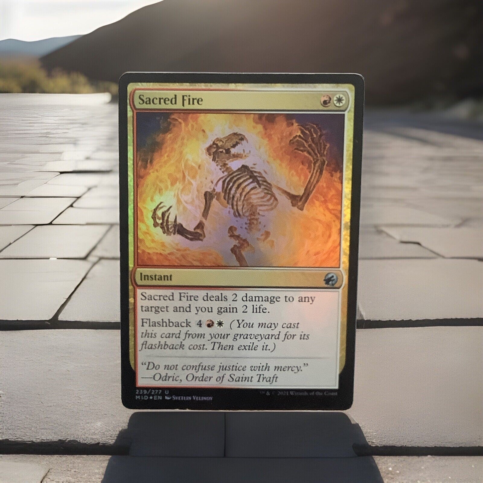 Sacred Fire foil MTG instant uncommon Innistrad Midnight Hunt 239