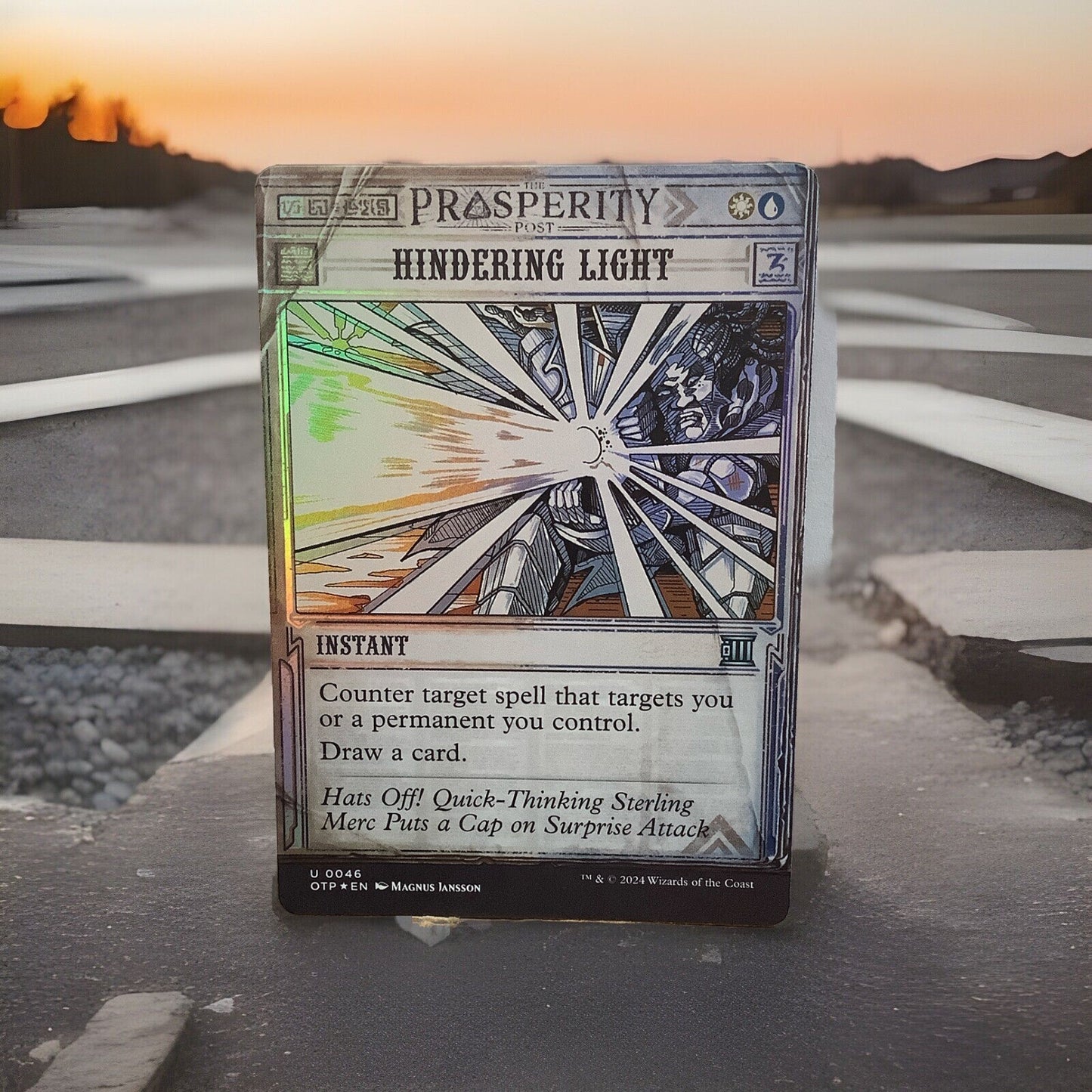Hindering Light Breaking News Prosperity Post foil MTG card 0046