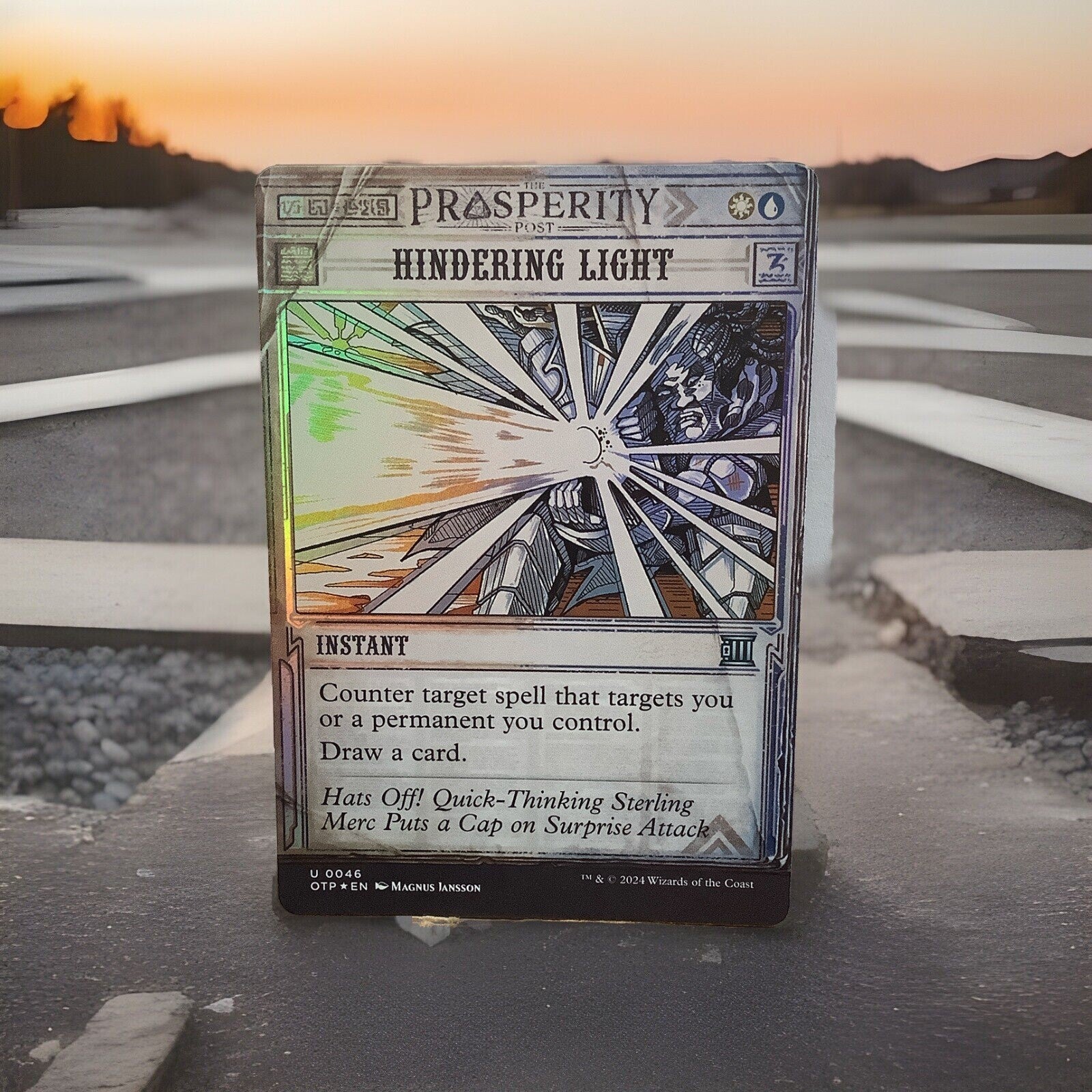 Hindering Light Breaking News Prosperity Post foil MTG card 0046