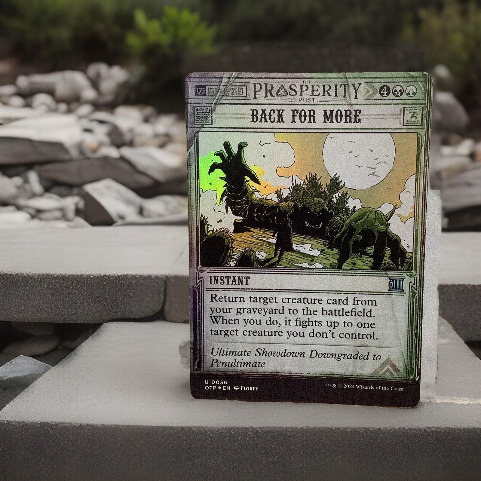 Back for More foil showcase OTP 036 MTG instant reanimate fight spell card